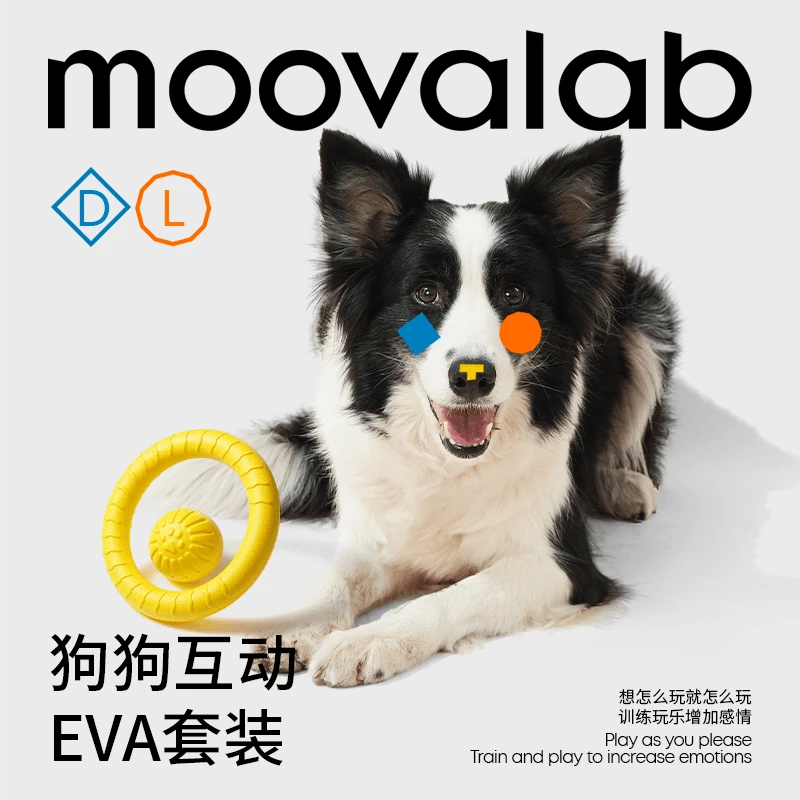 MoovaLab宠物玩具狗狗玩具EVA圆环套装训练专用中大型狗狗耐咬
