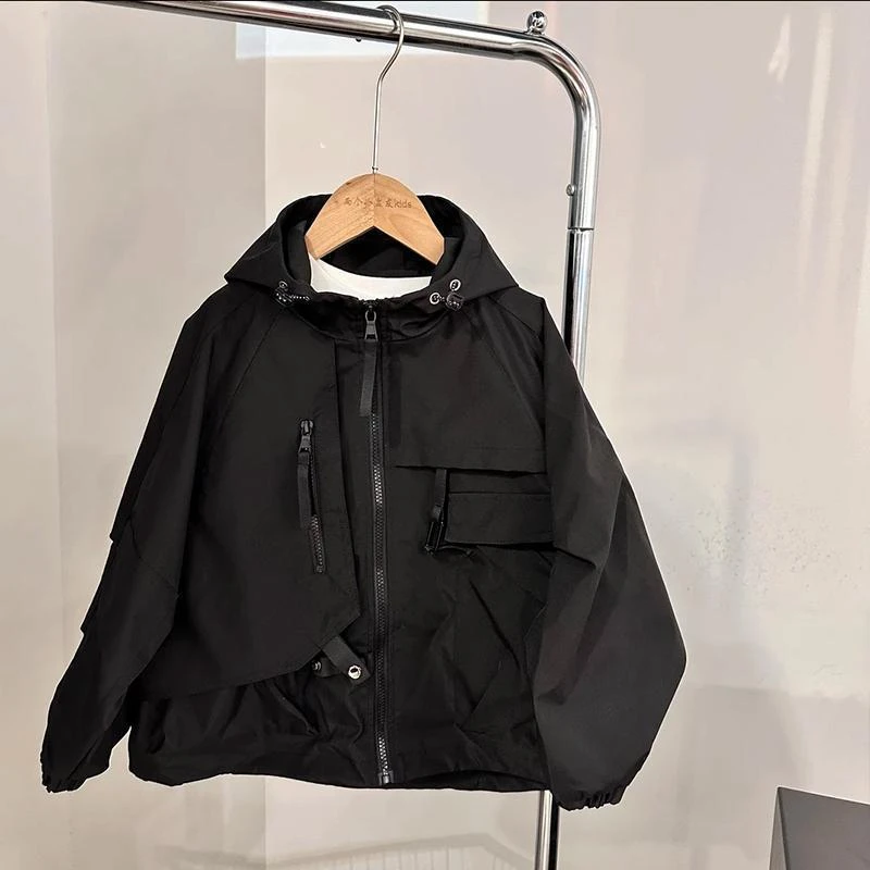 男童休闲外套2024新款儿童韩范帅气网红秋装上衣小男孩春秋风衣