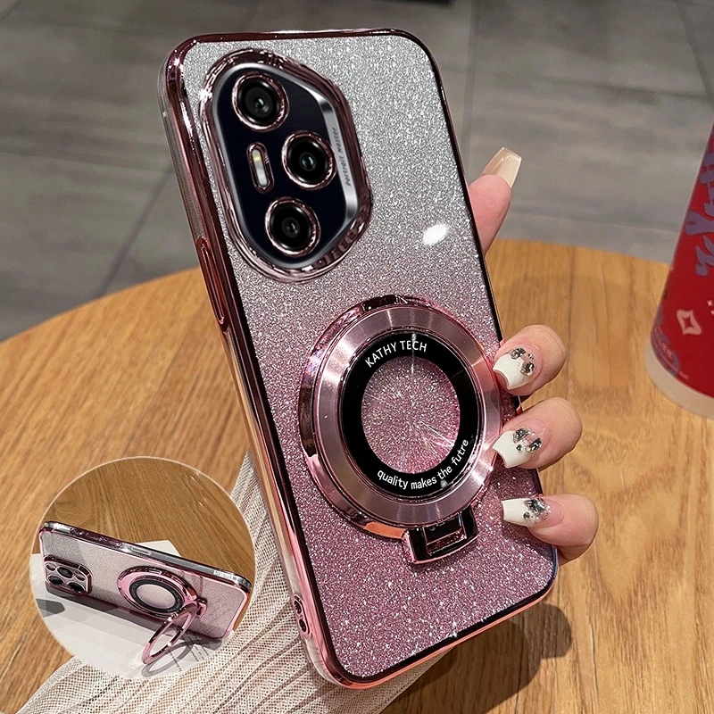 适用荣耀300手机壳荣耀300Pro硅胶保护套AMMAN00防摔男女款带支架