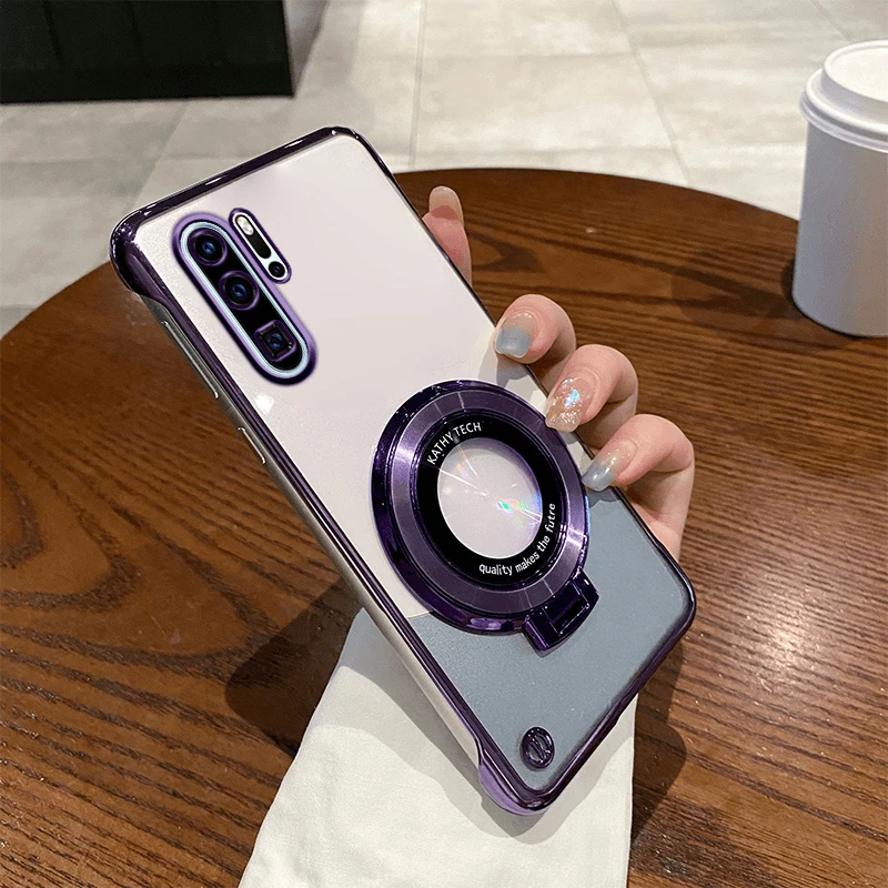 华为p30pro手机壳新款电镀无边框huaweip30高端男创意磁吸支架pro