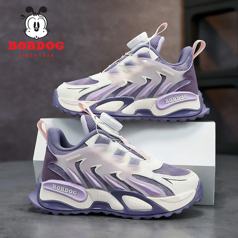 巴布豆儿童鞋子2025春款女童皮面防水休闲鞋6-12岁男童软底运动鞋