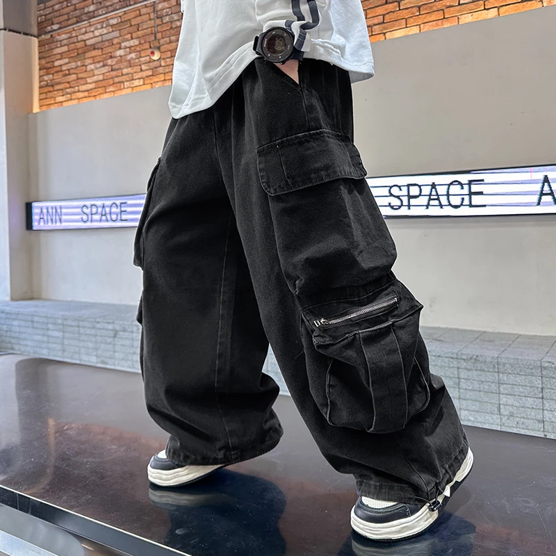 男童春秋款裤子2025新款儿童秋装中大童工装裤休闲裤宽松秋季洋气