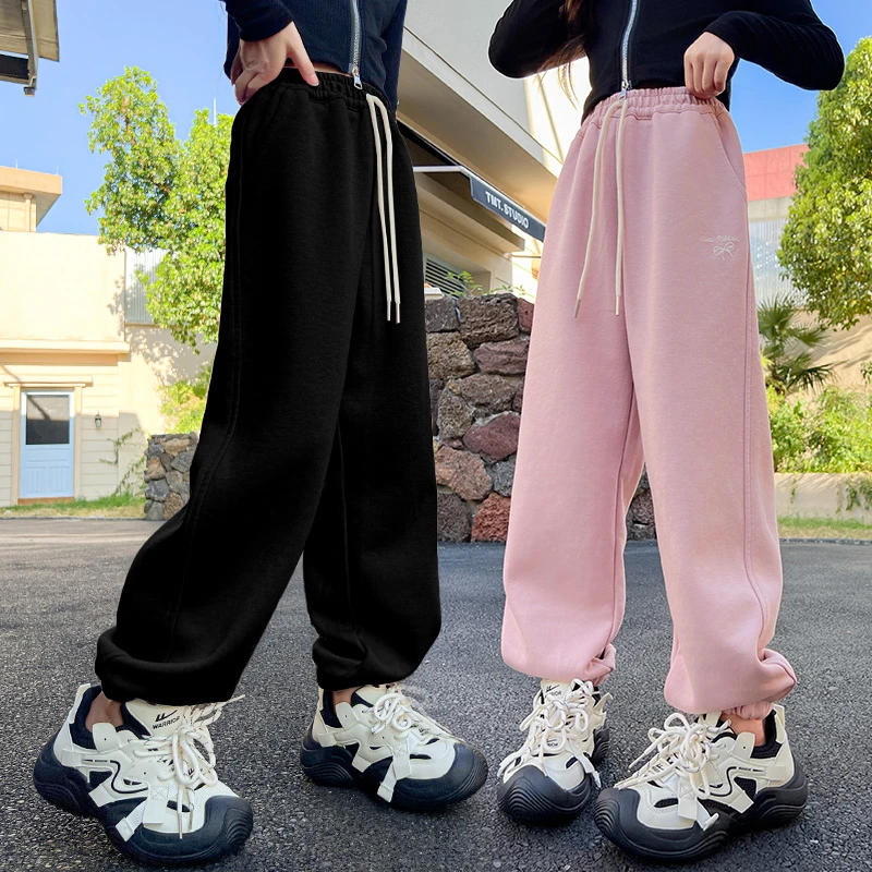 女童裤子2024新款春秋运动裤中大童春装卫裤儿童休闲裤小女孩童装