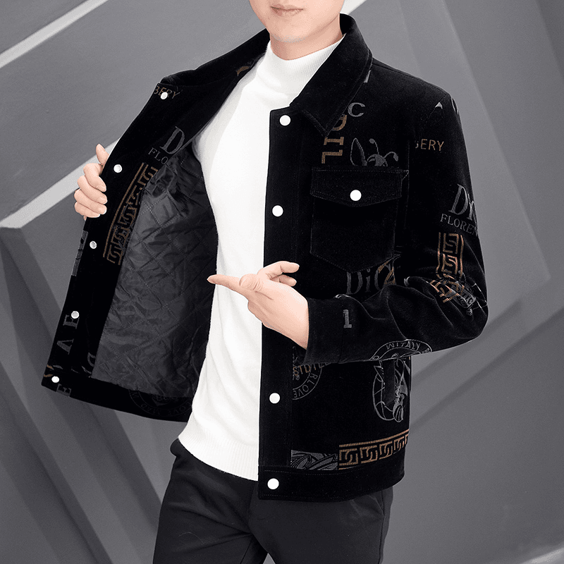 【PBMR】秋冬加加厚夹克宽松男士休闲休闲男外套毛帅气韩版秋冬季