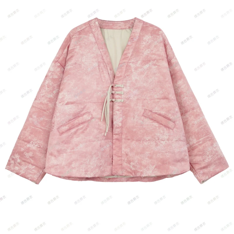 原创设计24-1353【晶粉世家】短款时尚休闲扎染宽松棉衣