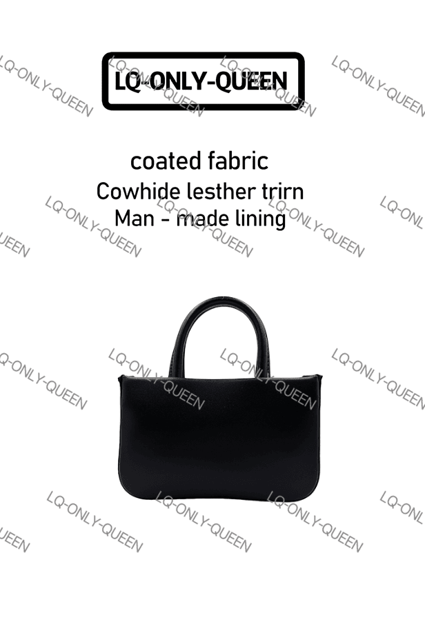 lq-only-queen 手工真皮女包手提包缪黑色