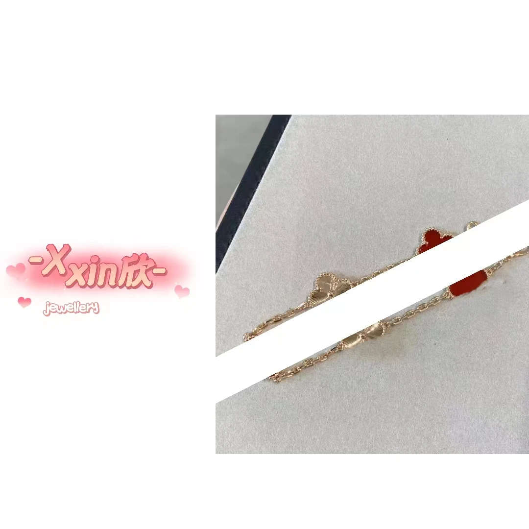 【红雷射草手链】-030轻奢高定ins小众百搭新款X1#@*
