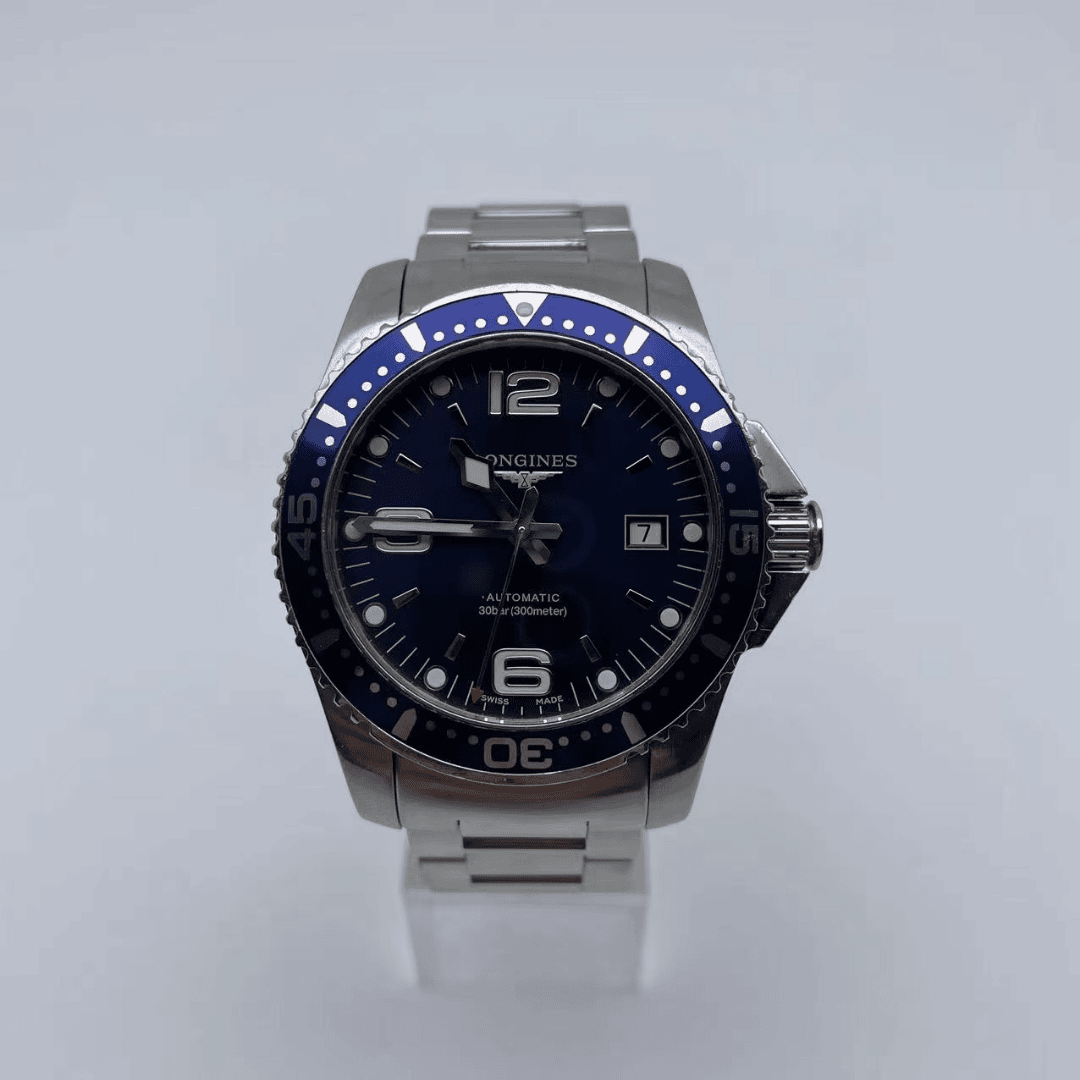 95新 Longines/浪琴 浪琴康卡斯41盘/单表/蓝盘
