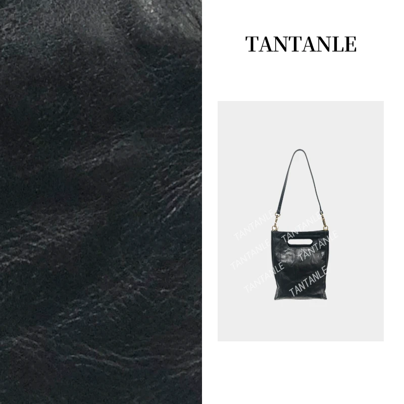 高定时尚单肩斜跨手提真皮复古潮流休闲百搭女包