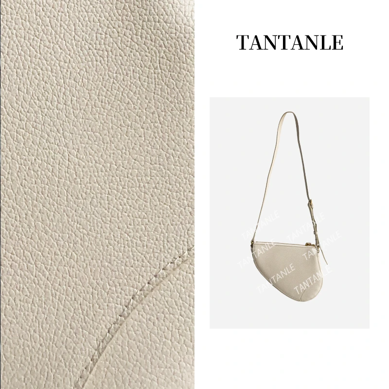 千羽原创设计 高定白色时尚简约单肩斜跨百搭气质女包