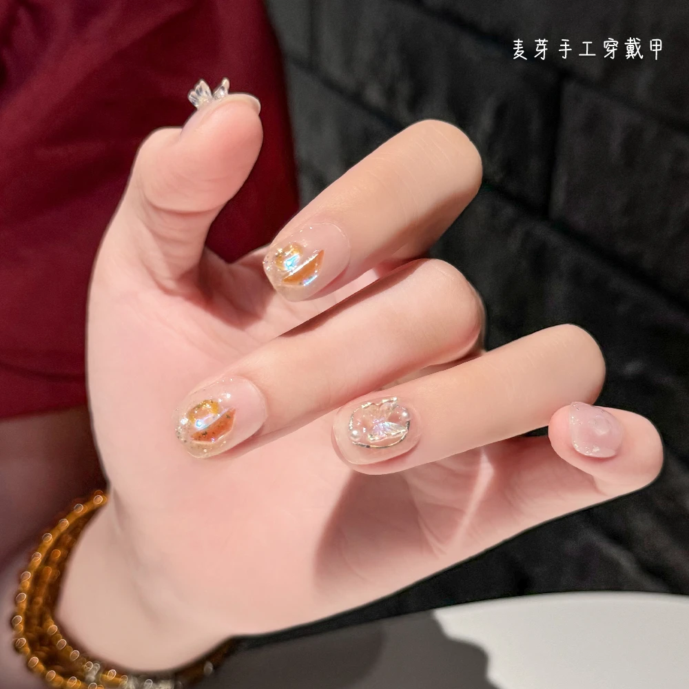 【甜系少女】立体蝴蝶清透可爱纯手工穿戴甲