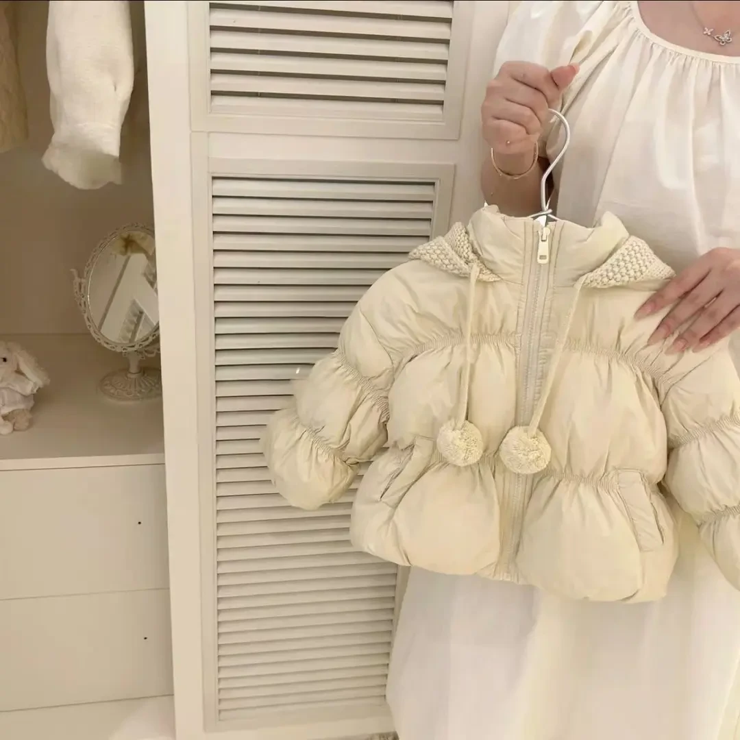 女童棉服冬季2024新款保暖棉服冬款加厚洋气女孩宝宝儿童冬装外套