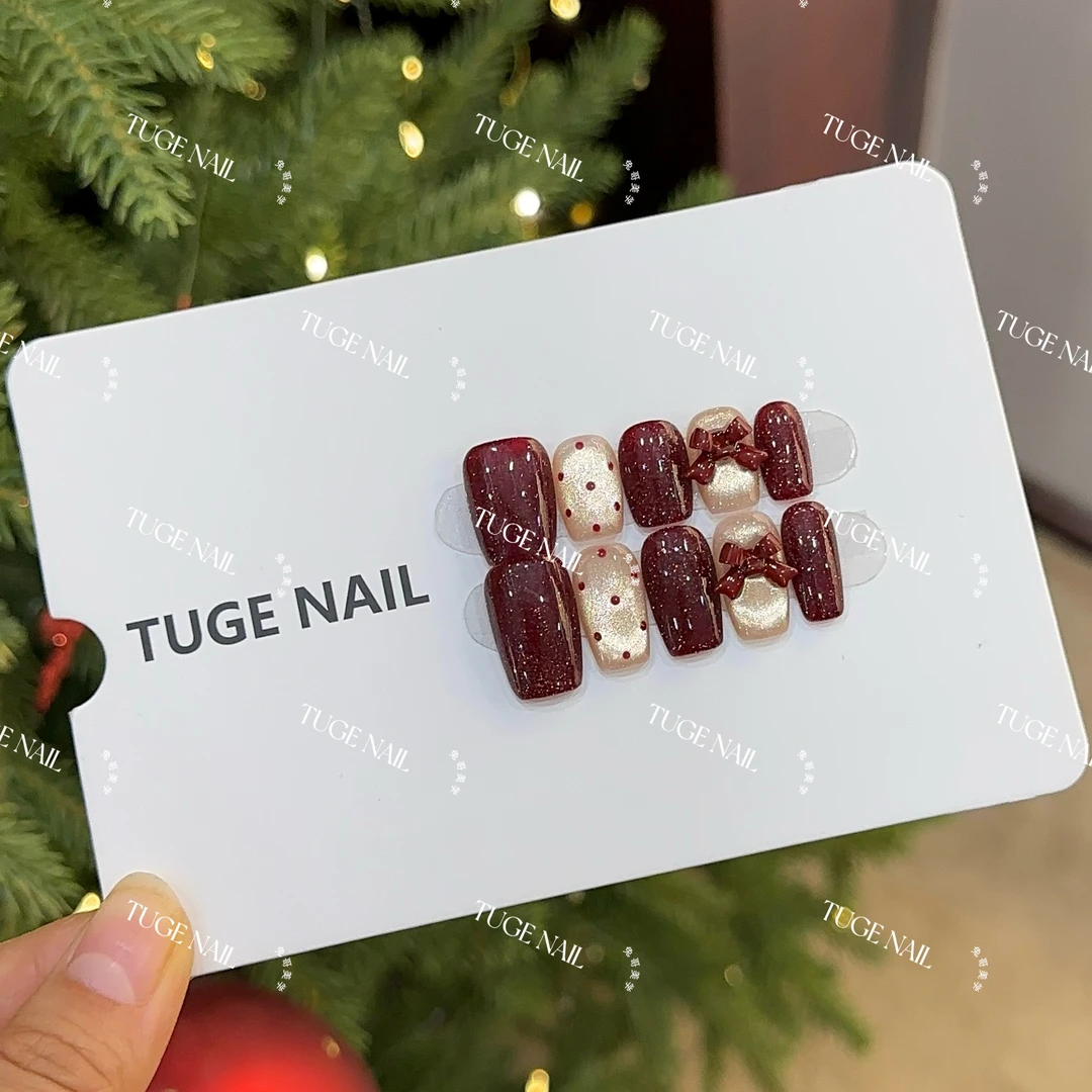 TugeNail“温莎之恋”（现货）秋冬显白美甲氛围感猫眼极简穿戴甲TGLI