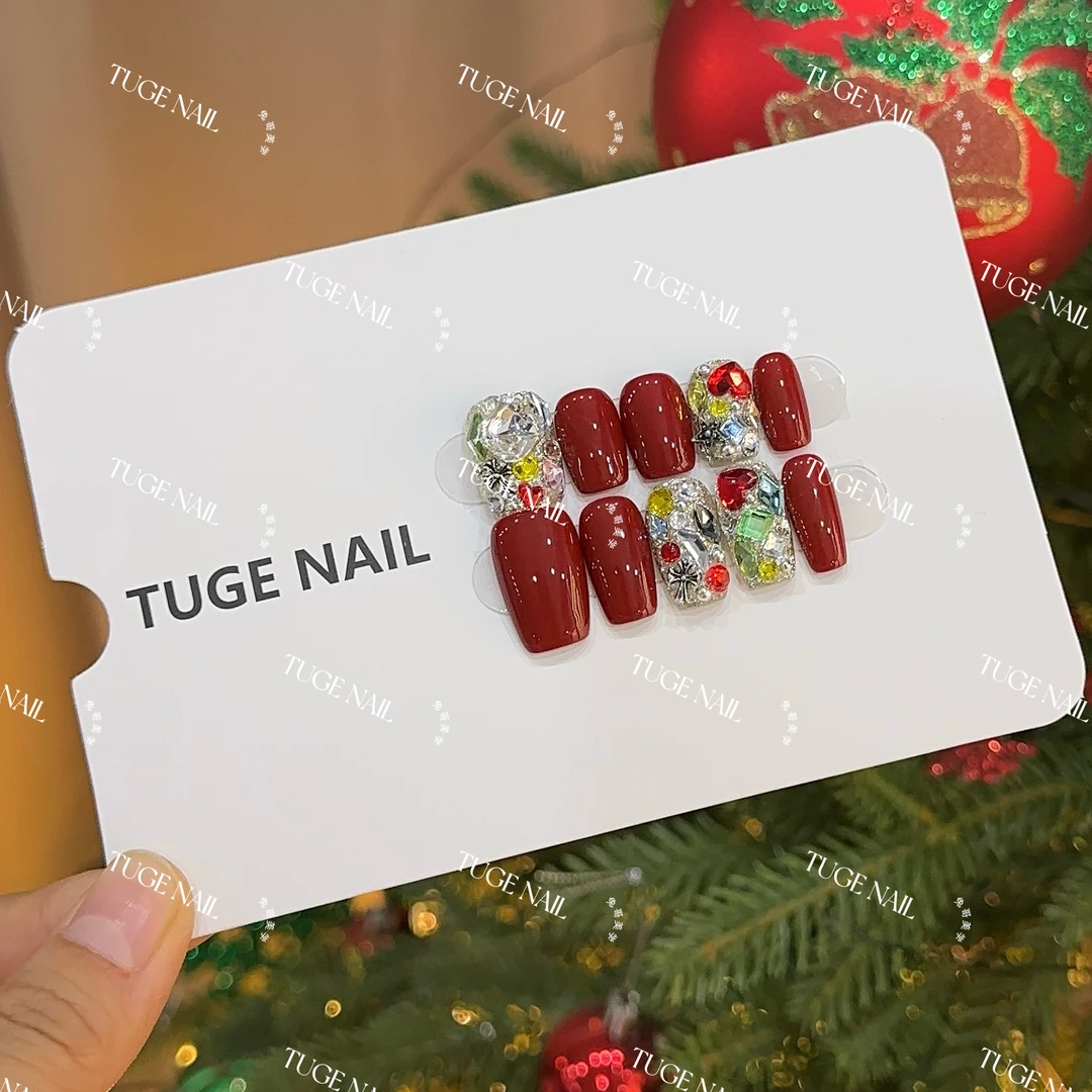 TugeNail“新年玫瑰”【东洲水晶】秋冬氛围高级复古设计师美甲TGJJ