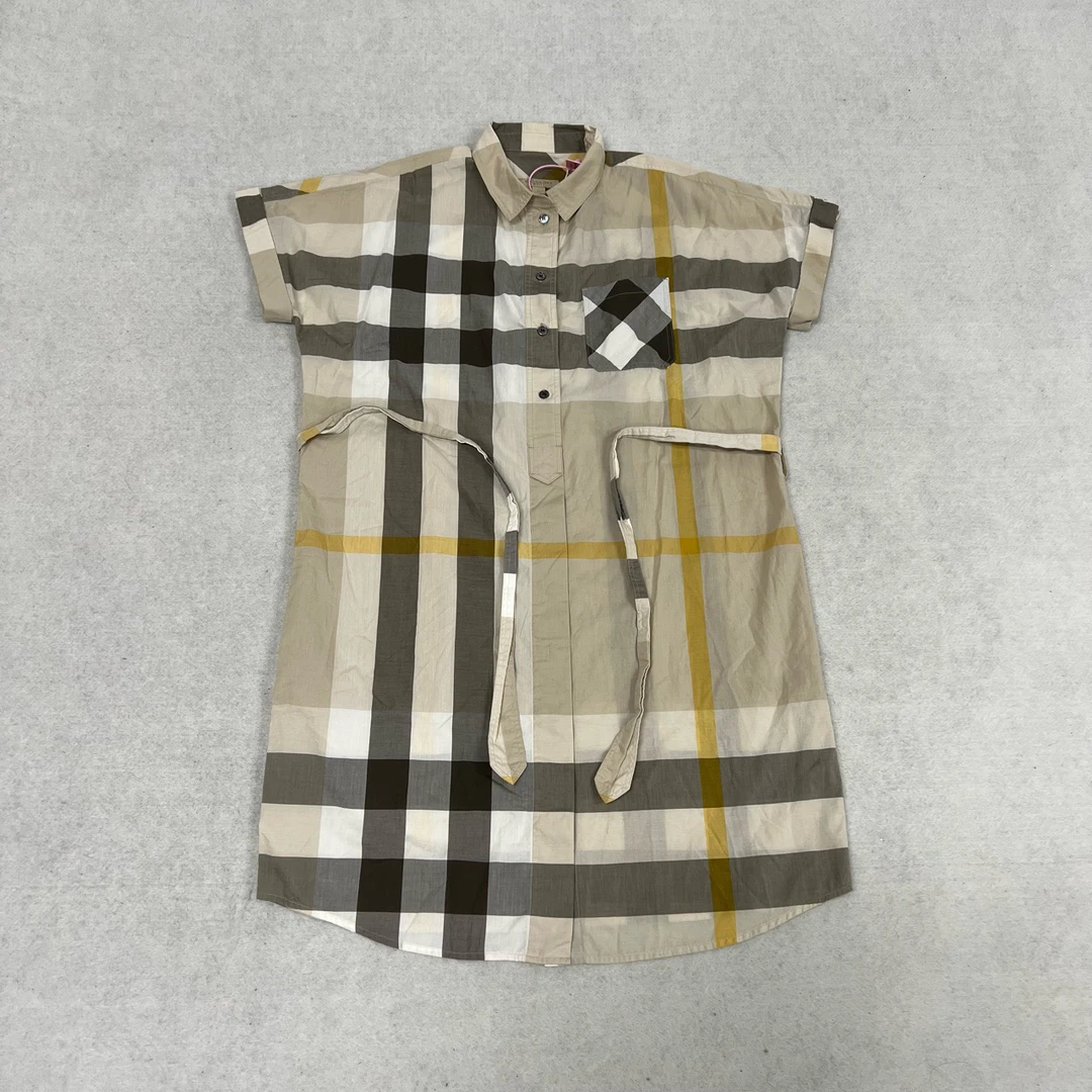 99新 BURBERRY/博柏利 Burberry 格纹连衣裙 xl码
