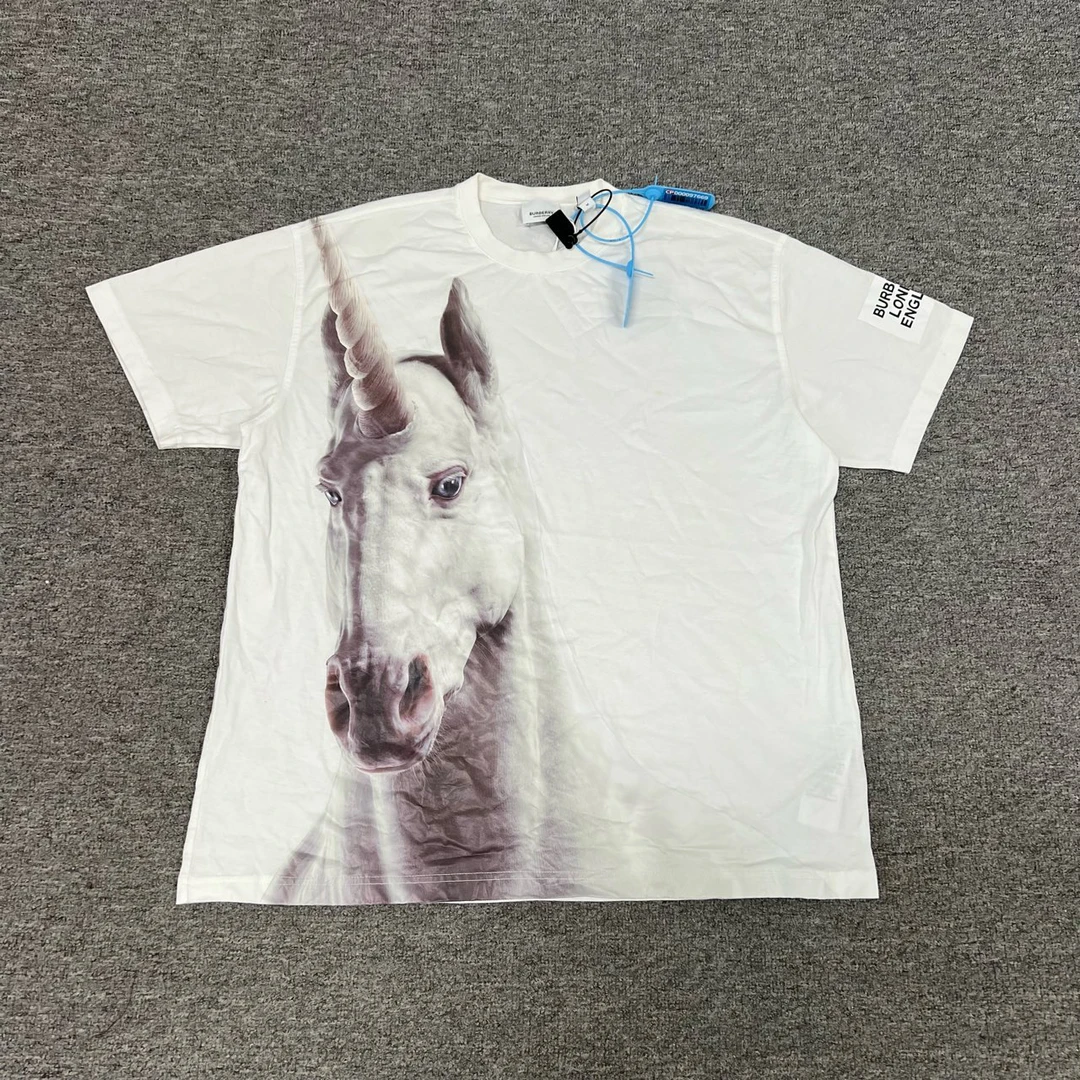 99新 BURBERRY/博柏利 burberry 独角兽短袖T恤M