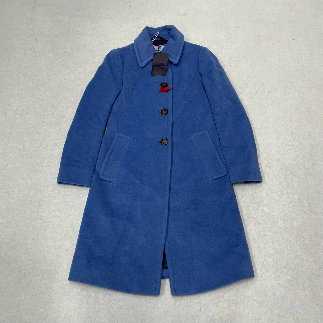 99新 Prada/普拉达 Prada 蓝色毛呢大衣38码6775944