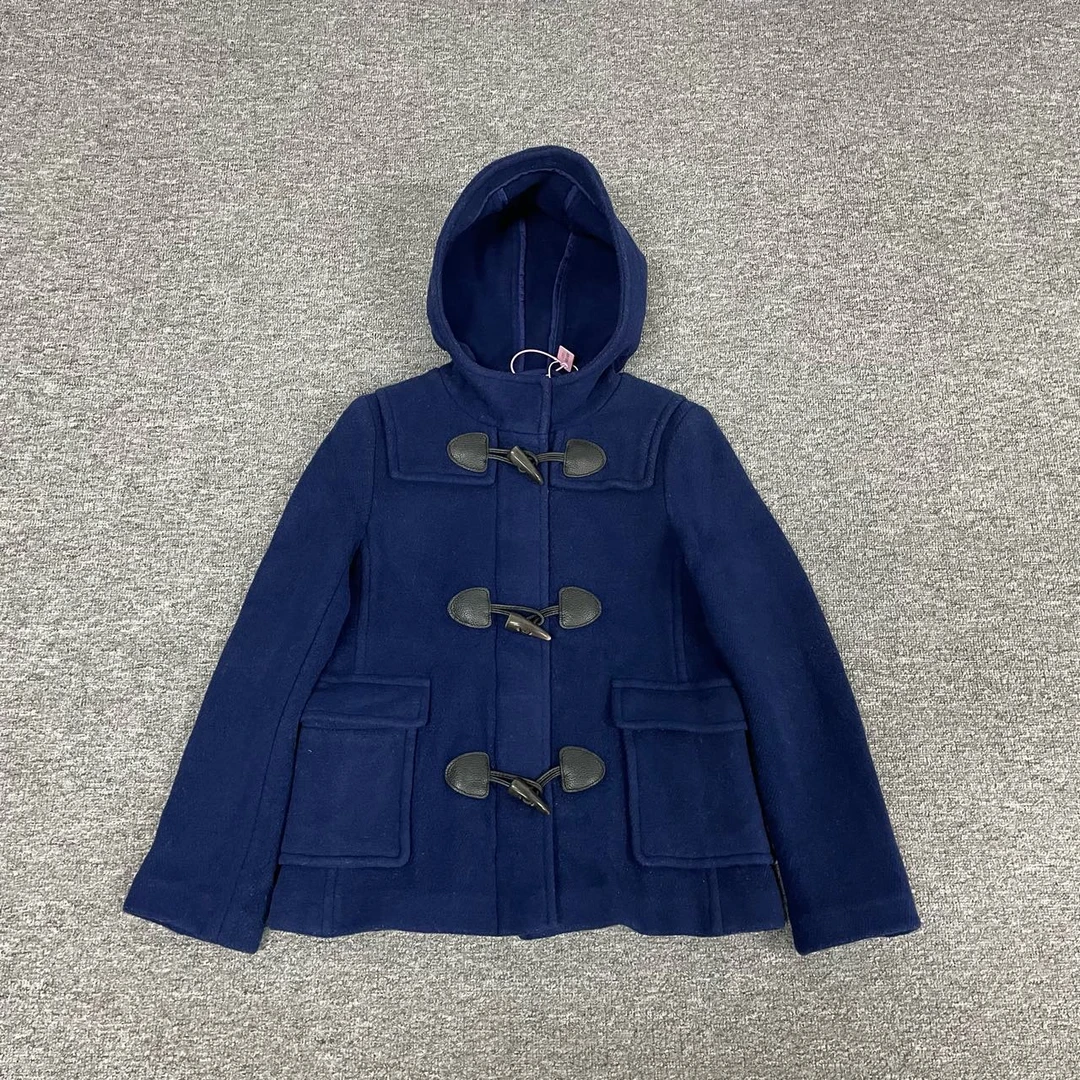 99新 BURBERRY/博柏利 Burberry 短款牛角扣大衣uk4