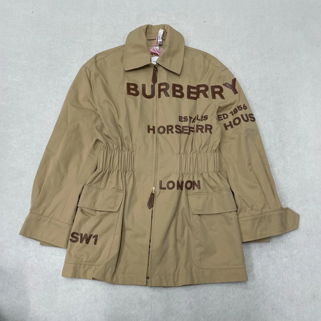 99新  Burberry 白标 秀款 弹幕LOGO 风衣