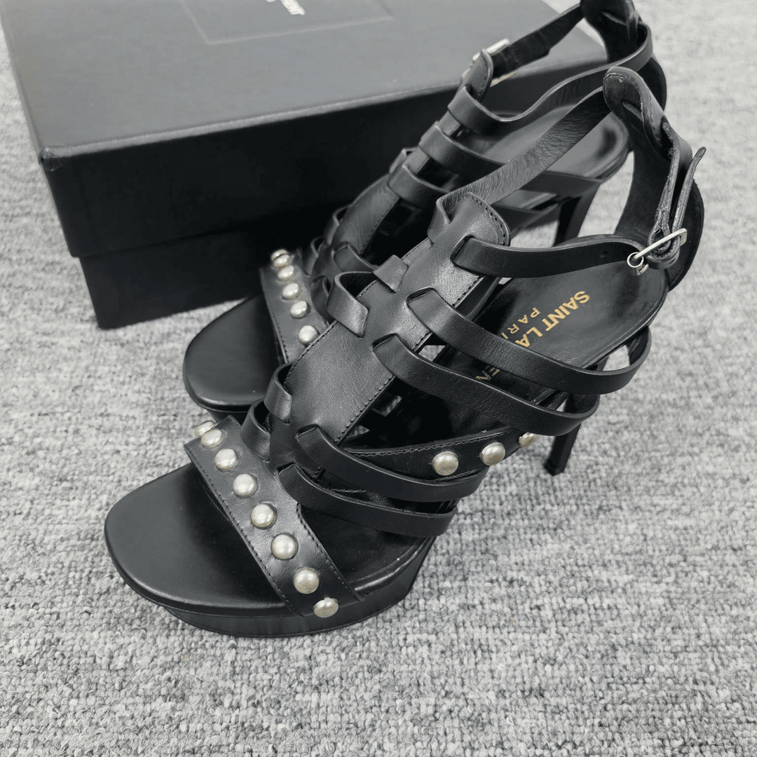 全新未使用 YSL/圣罗兰 ysl 高跟凉鞋 37码