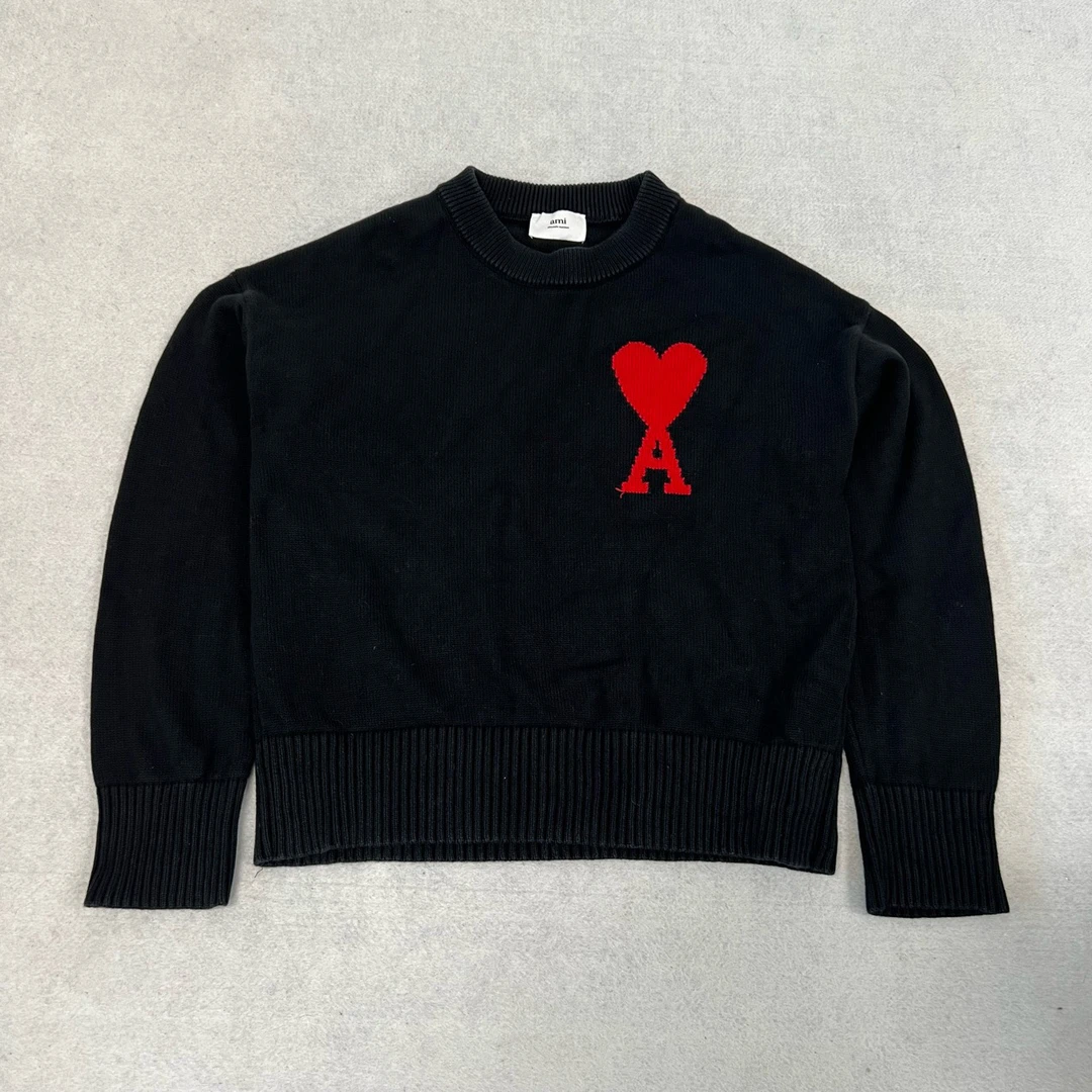 99新  ami 大logo 针织 毛衣