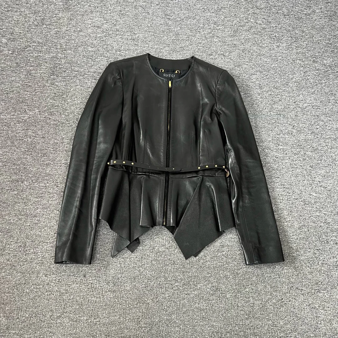 99新 AMIPARIS Gucci 裙摆皮衣 42码