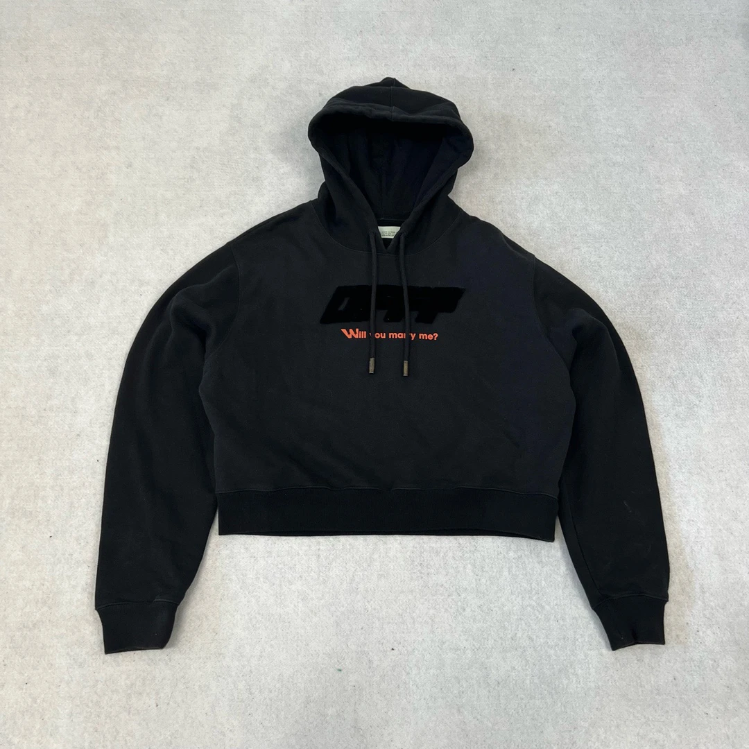 99新 OFF-WHITE off white 短款卫衣L