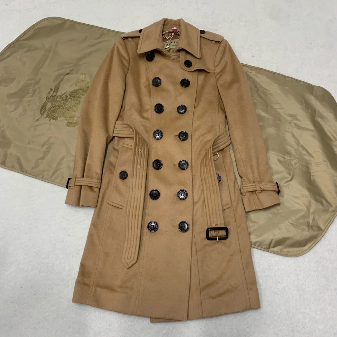 99新  Burberry 桑德林汉姆呢大衣uk6 6492135
