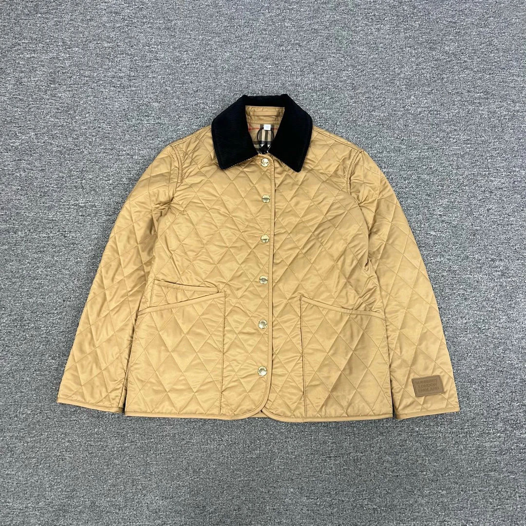 99新 BURBERRY/博柏利 Burberry 黄金甲绗缝棉服 xs