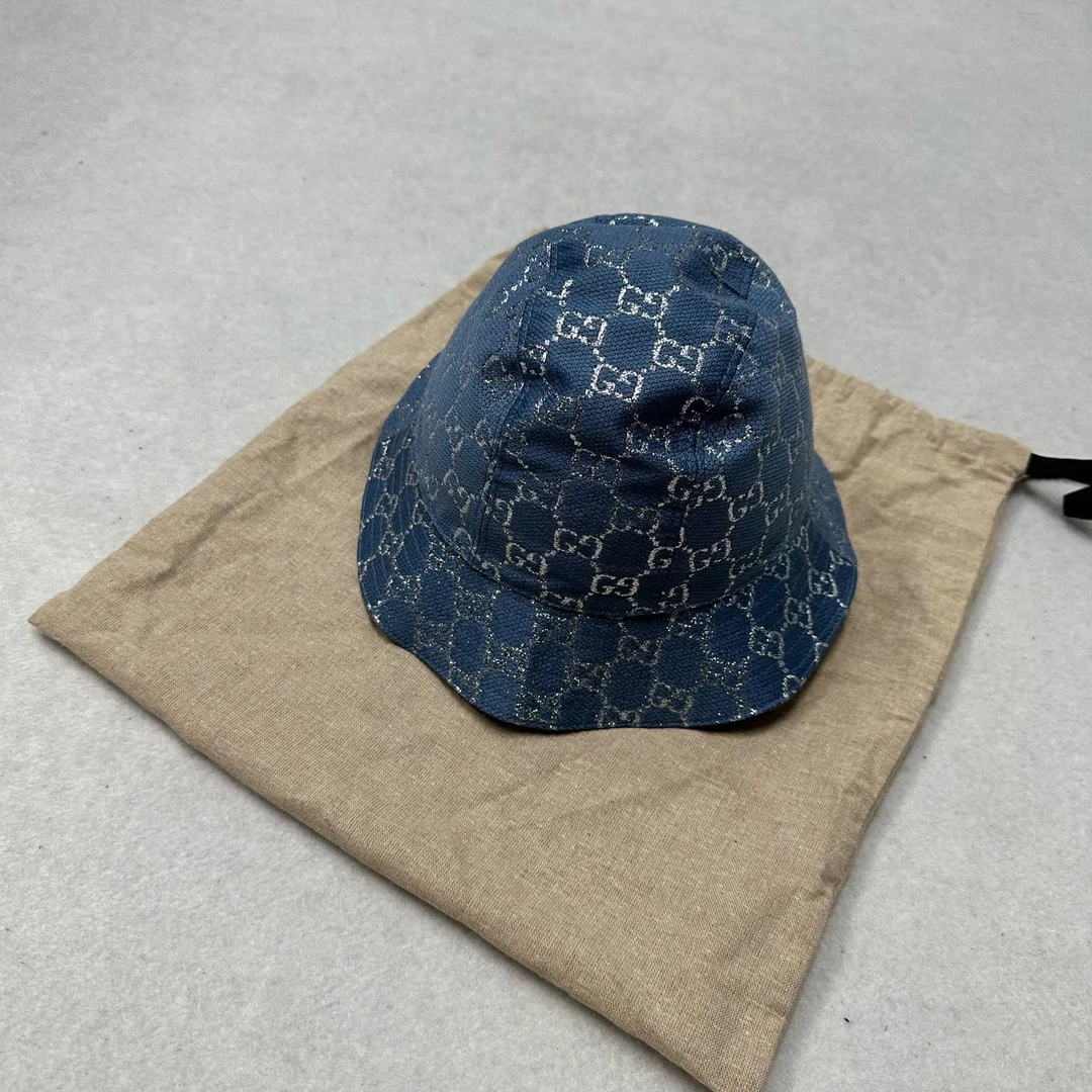 全新未使用 GUCCI/古驰 Gucci 满印渔夫帽童帽