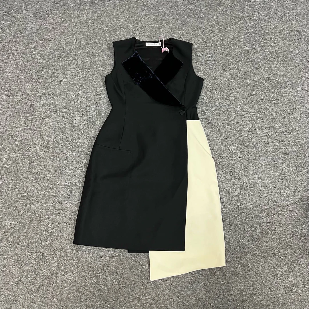 99新 DIOR/迪奥 Dior不对称 连衣裙 马甲裙