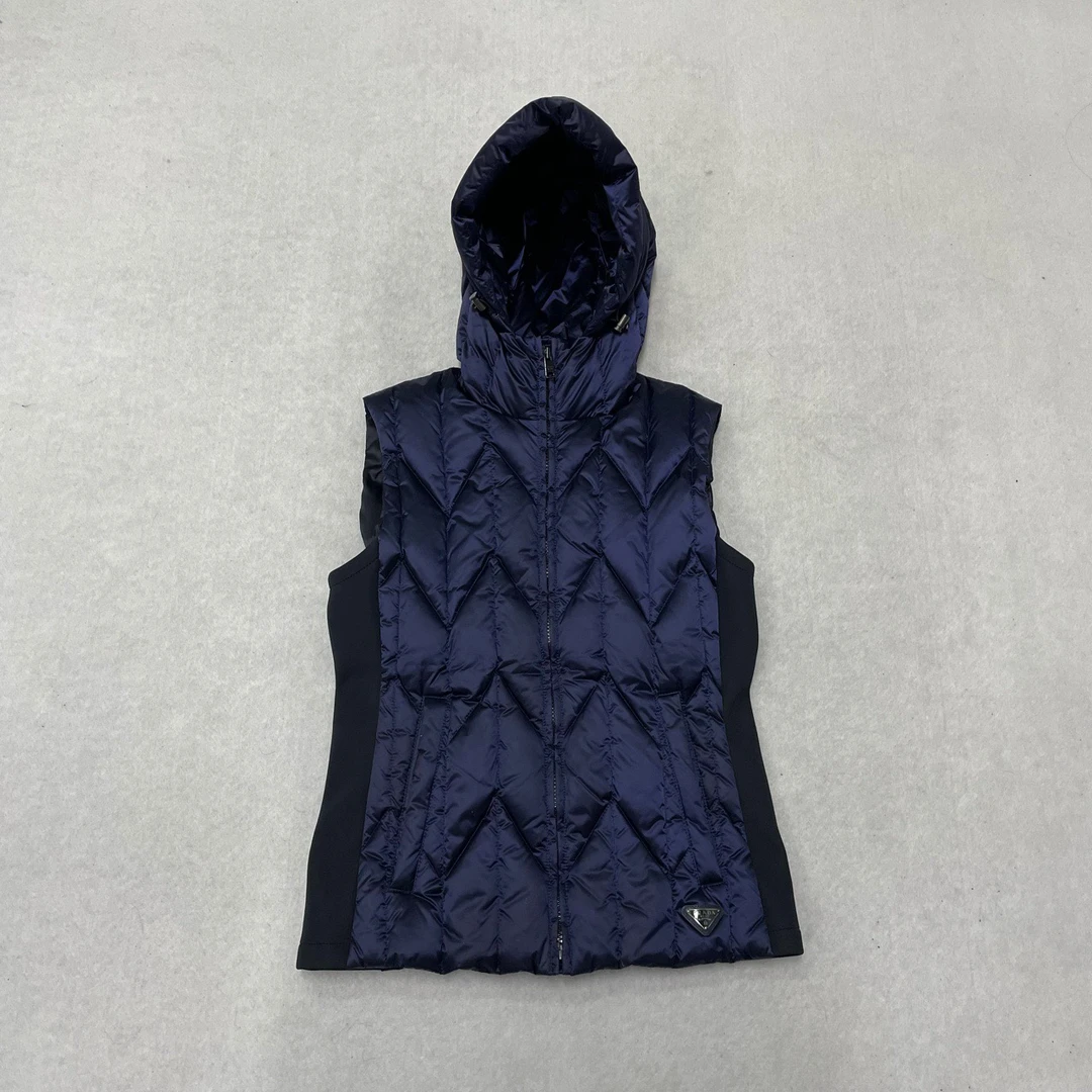 99新 Prada/普拉达 Prada 三角标 羽绒马甲40码6580289