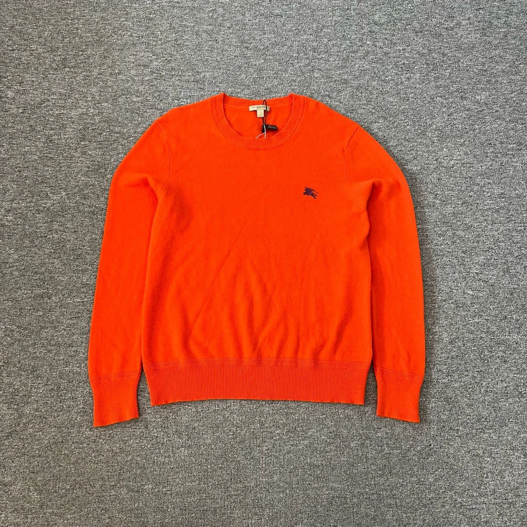 99新 BURBERRY/博柏利 Burberry 橘色 毛衣 战马标