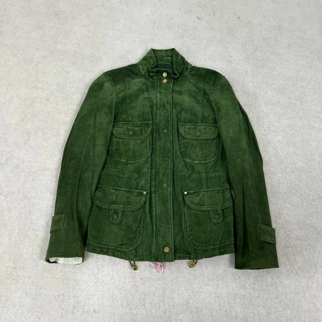 99新 MaxMara maxmara 绿色 麂皮 外套