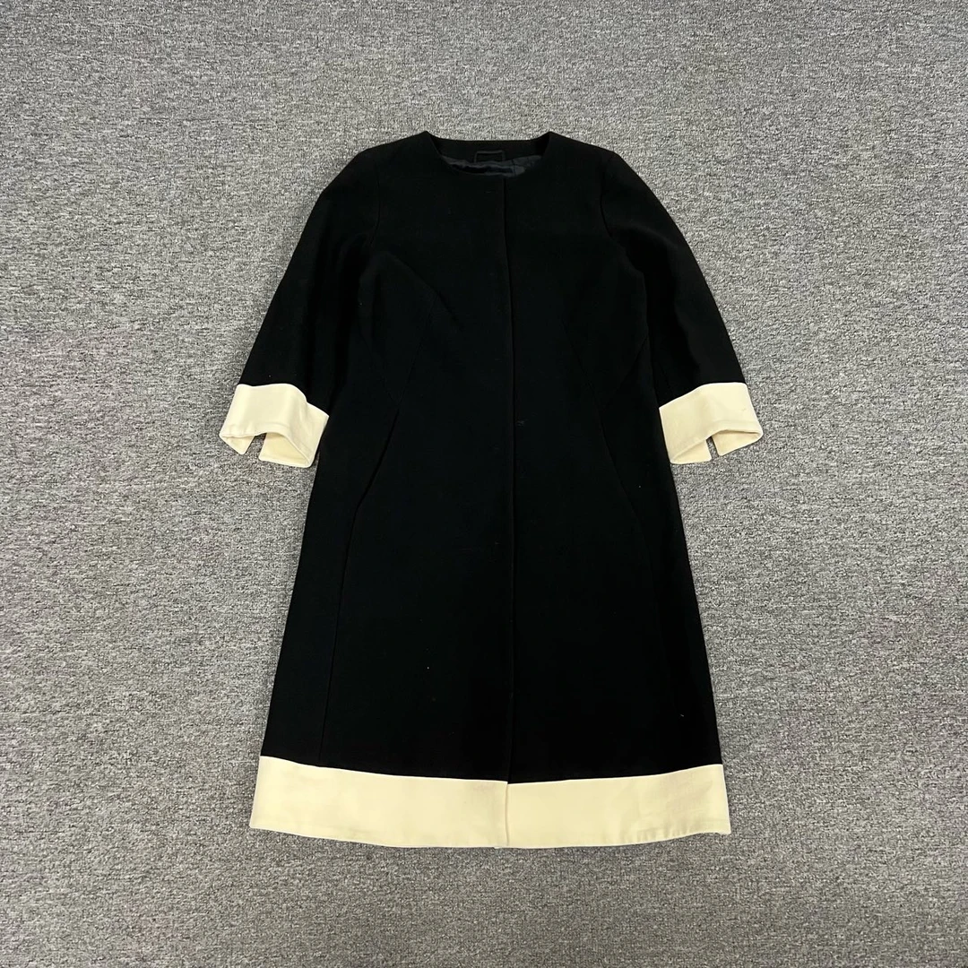 99新 MaxMara maxmara 拼接 羊毛大衣