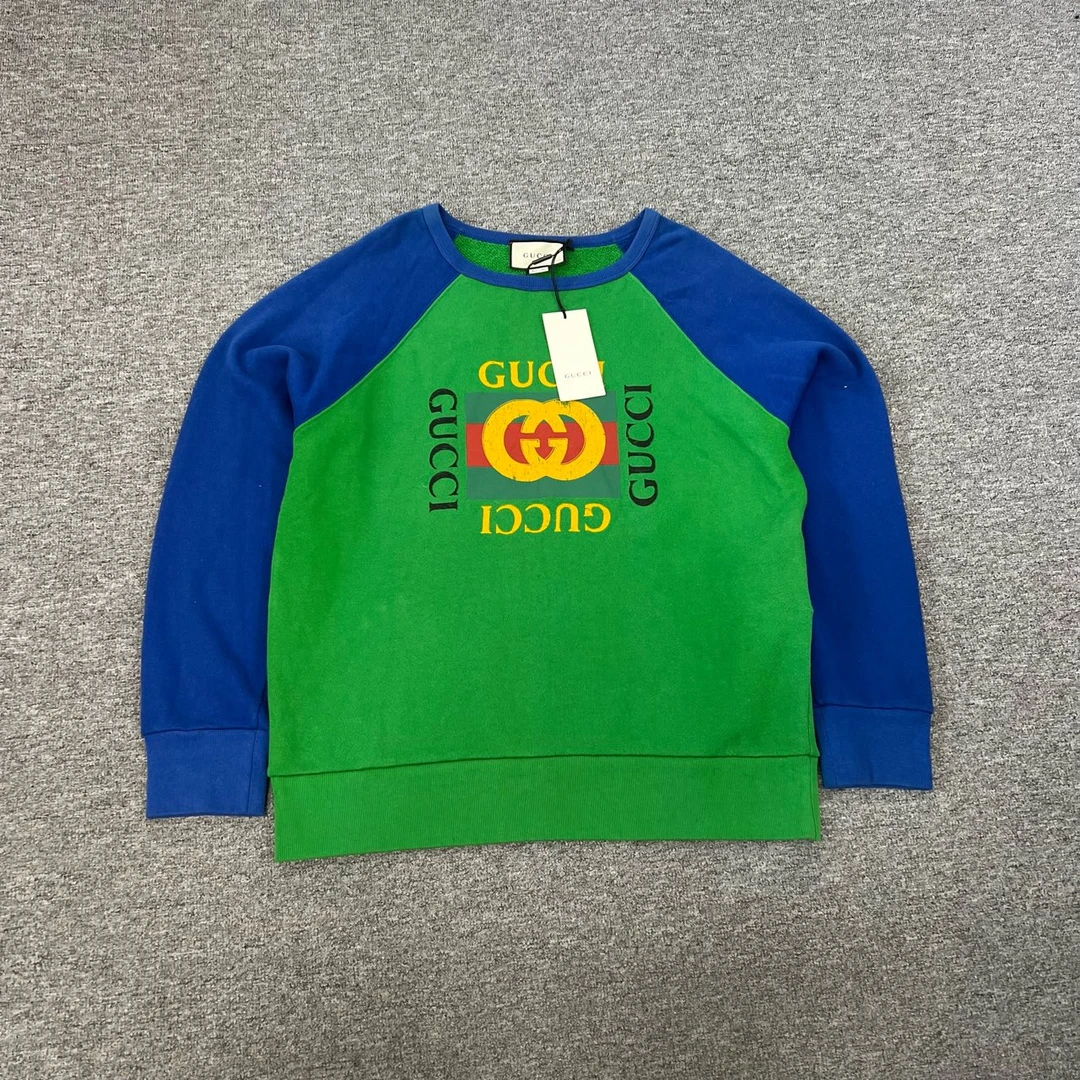 全新未使用 GUCCI/古驰 gucci 拼色卫衣M码