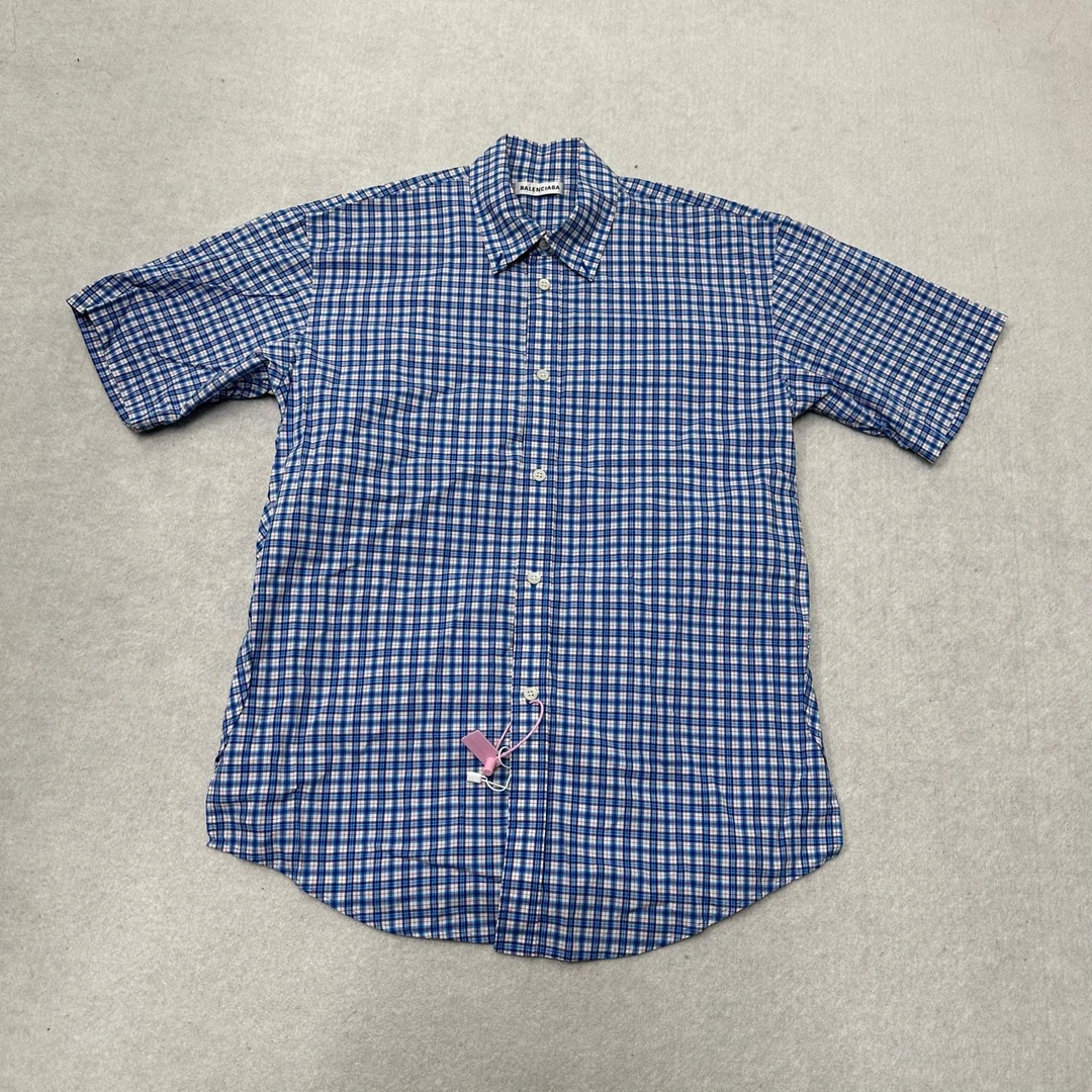 99新 Balenciaga/巴黎世家 巴黎世家 格纹衬衫32码