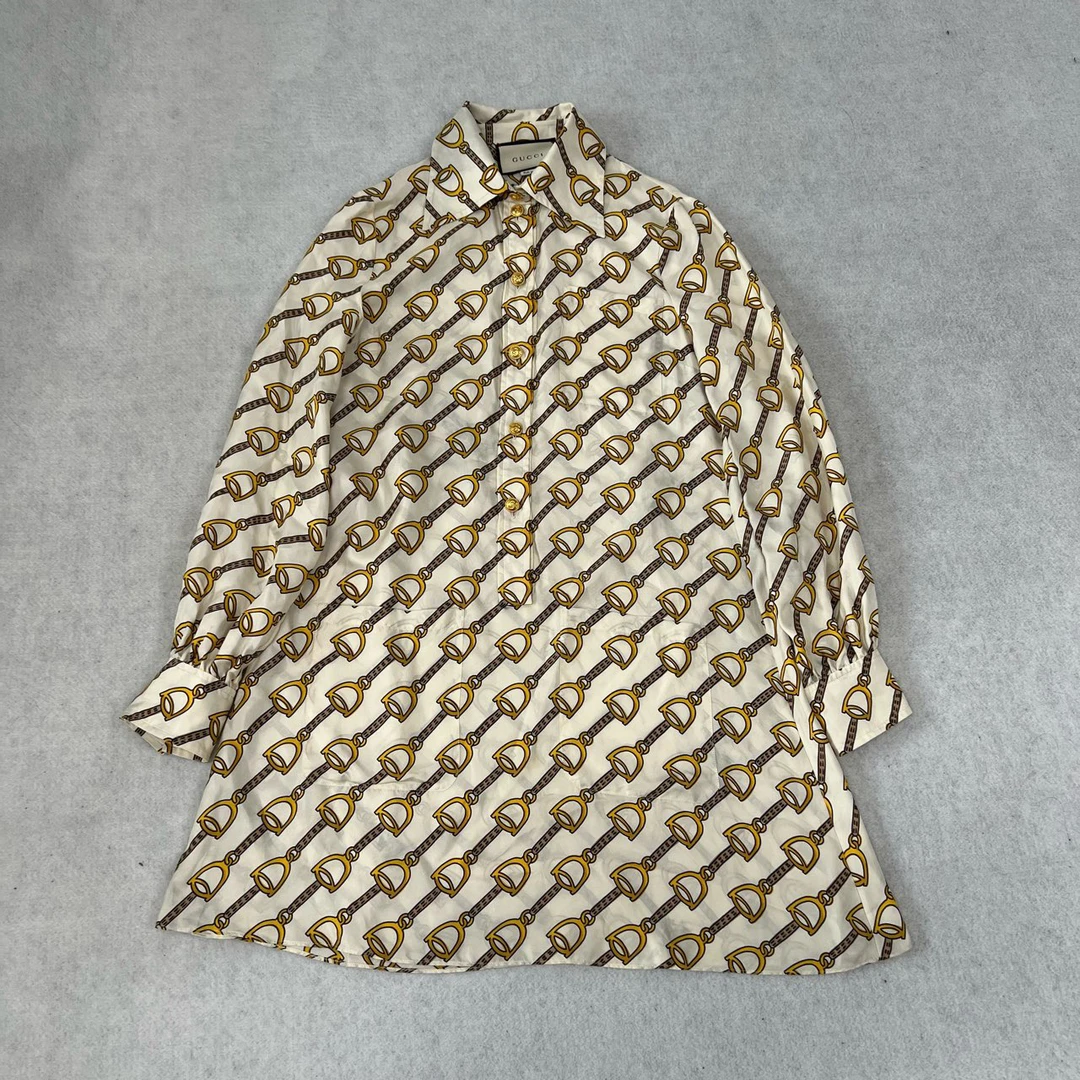 99新 GUCCI/古驰 gucci 马衔扣连衣裙 38 码