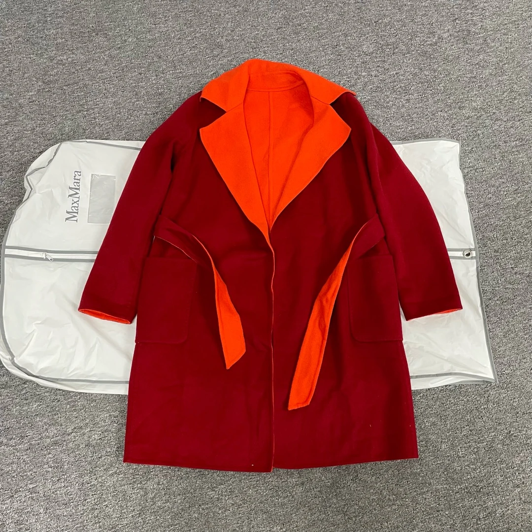 99新 AMIPARIS maxmara 双面羊绒大衣 主线款