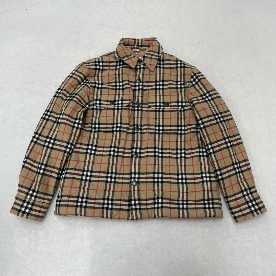 99新  Burberry羊毛格纹 摇粒绒外套 M码6303723