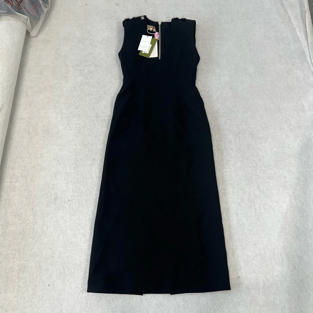 全新未使用 GUCCI/古驰 Gucci 黑色 连衣裙 38 剪标