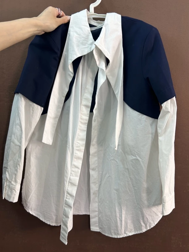 99新 Balenciaga/巴黎世家 巴黎世家 衬衫 拼色