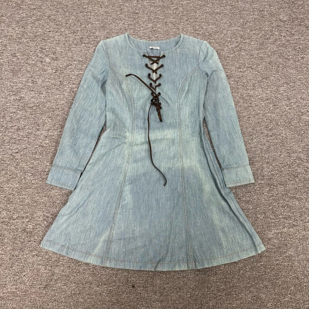 99新 MIU MIU/缪缪 miumiu 牛仔连衣裙 38