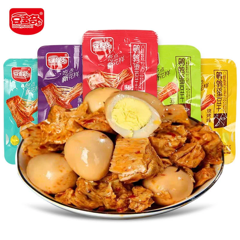 豆多奇豆多奇鹌鹑蛋手撕素肉豆干休闲包装解馋五香卤风味豆制品