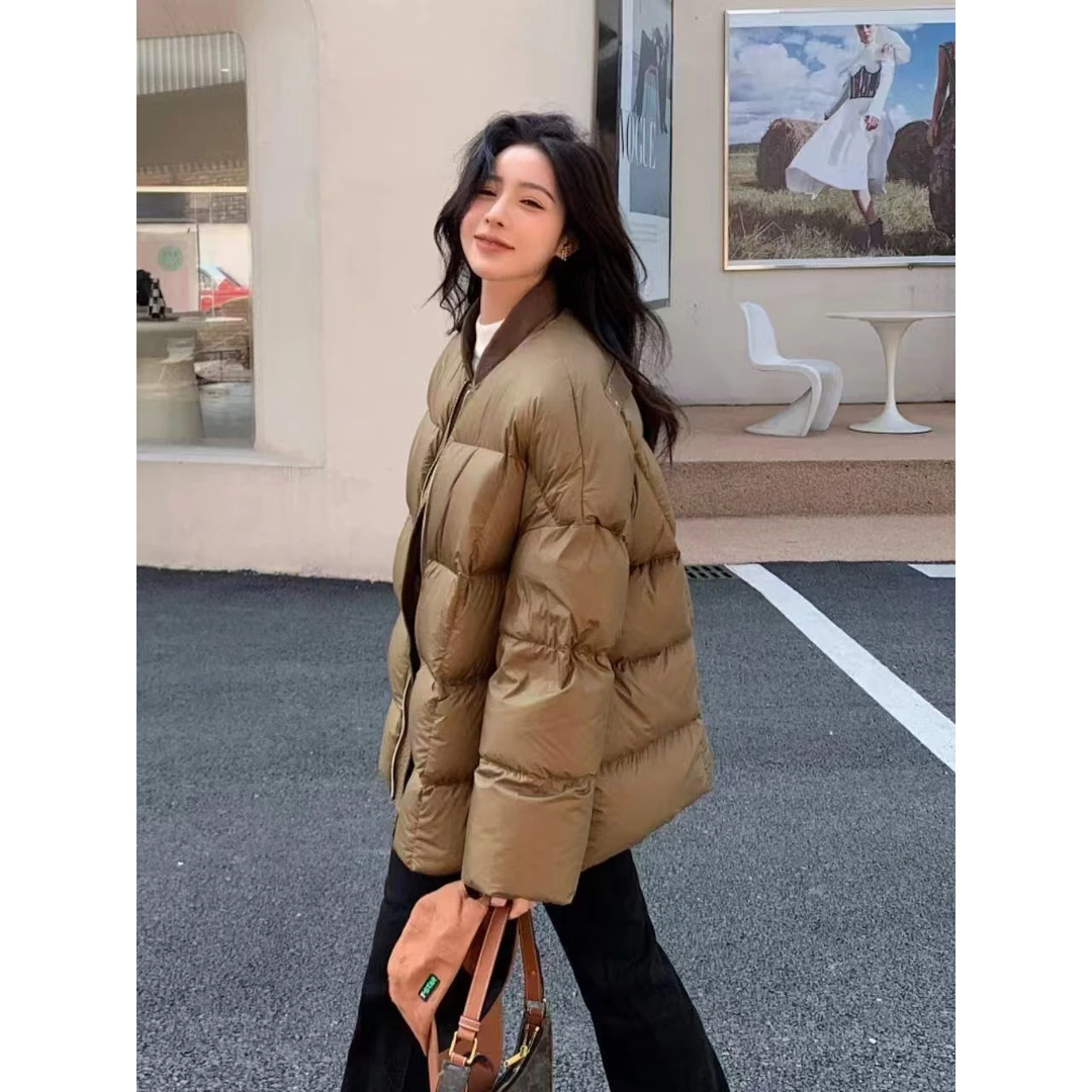 门店16&59！难以想象的软，好穿/简约阔版休闲百搭羽绒服女 M12942