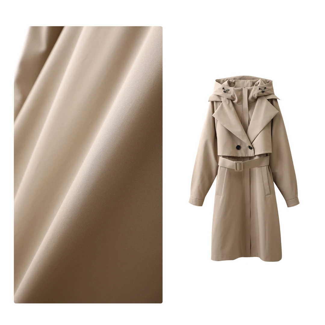 B 门店1599！限量，真柜货1:1/90白鸭绒连帽时装长款羽绒服女 P0019