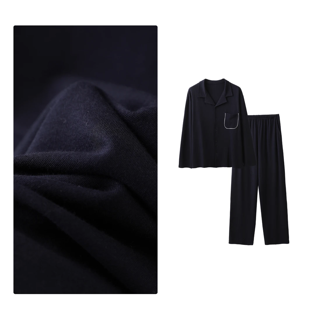 门店51&9！撤柜款，数量有限/95%棉双面磨毛亲肤家居套装男 C19163