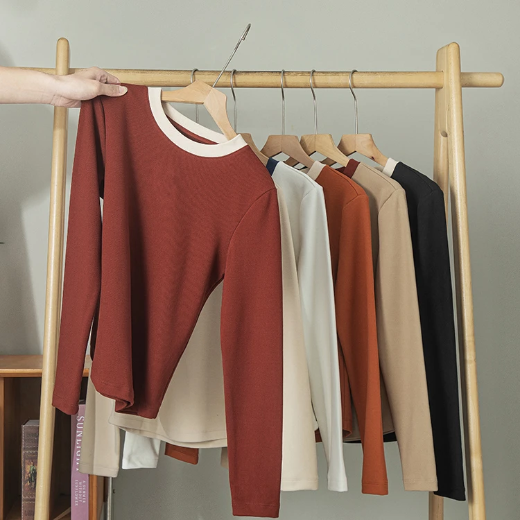 门店29&9！含绵羊毛桑蚕丝！7A抑菌/330g/假两件打底衫上衣C18594