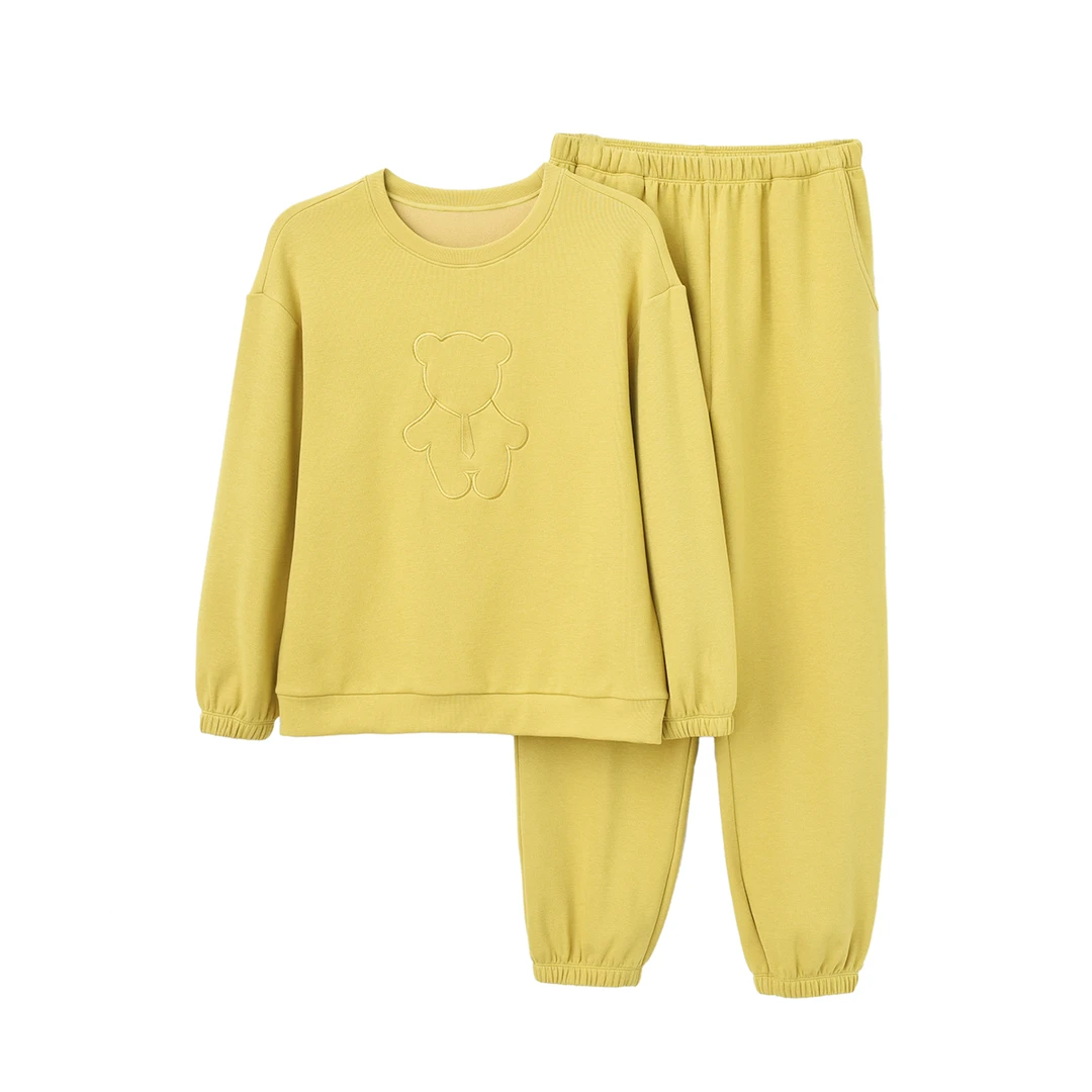 门店3&59！愛厂出，可溯源/里外一体热力绒可外穿家居套装女 C19288