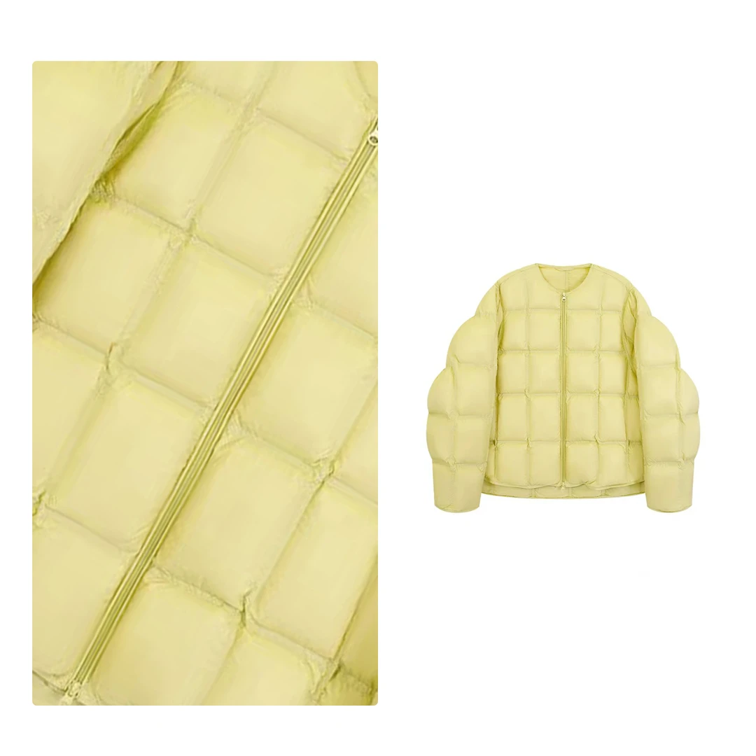 B 门店24&59！小黄鸭，奶酪泡芙/高充绒巨暖90鸭绒羽绒服女 M13303